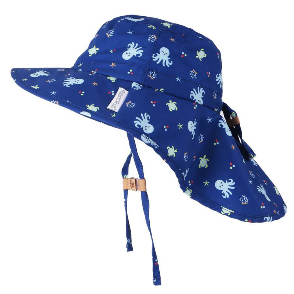 Chapeau d'été avec cape OCTOPUS sun hat with neck cape 6-24 mois