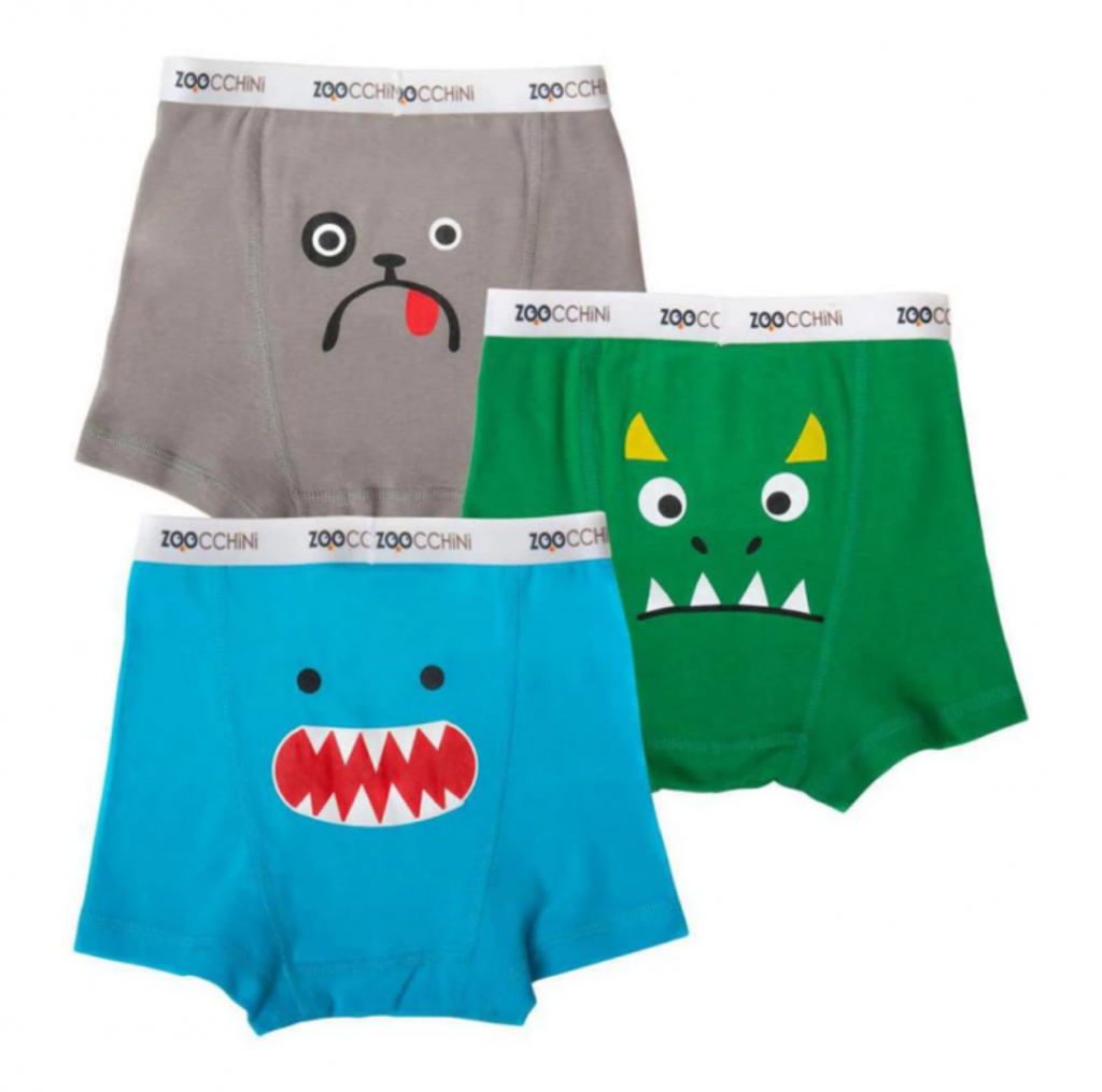 3 Boxers Organic MONSTER 2-3 ans