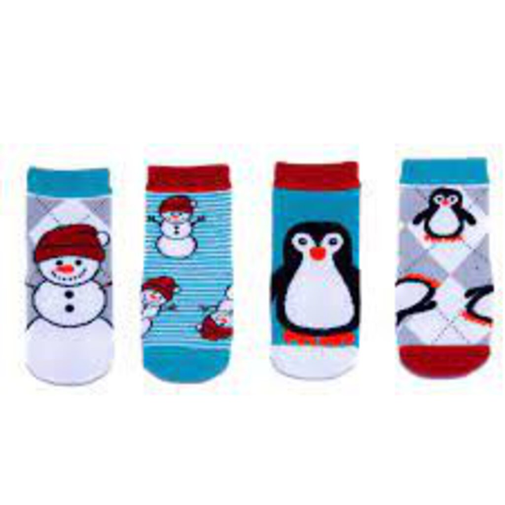 4 paires de chaussettes PINGUIN SNOWMAN 0-1 ans