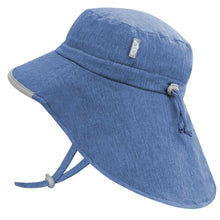 Charger l&#39;image dans la galerie, Chapeau de soleil ajustable - Aqua Dry Hat - Blue PETIT 0-6 mois
