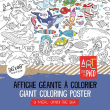 Charger l&#39;image dans la galerie, LA MER - Affiche géante à colorier
